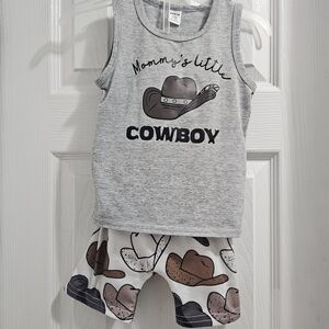 SHEIN Gray and Brown Cowboy Kids Set